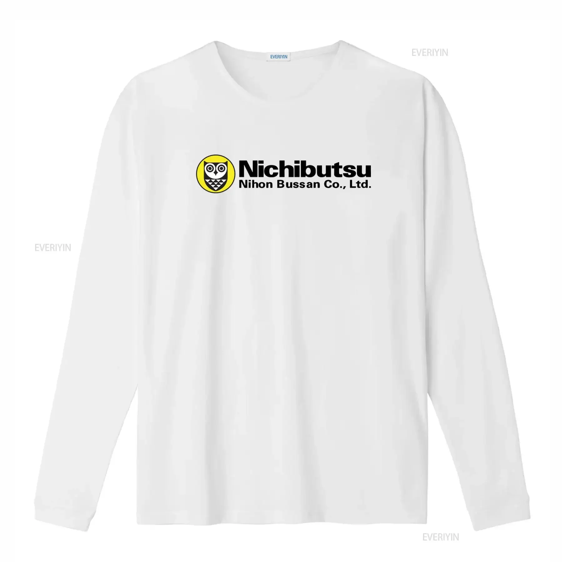 Nichibutsu Owl Logo T Shirt Cool Design for  vintage Washed designer clothes Comfortable Stylish fashion Versatile streetwear