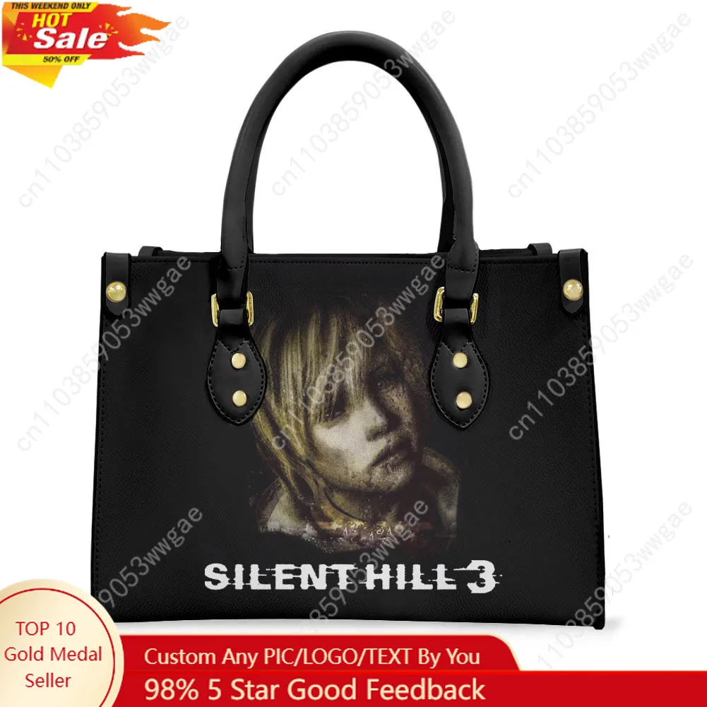 

Silent Hill 3 Tote Bags Purse Women Man Fashion Personalized Text Image PU Leather Customized Handbag Commuter Shopping Gift Bag