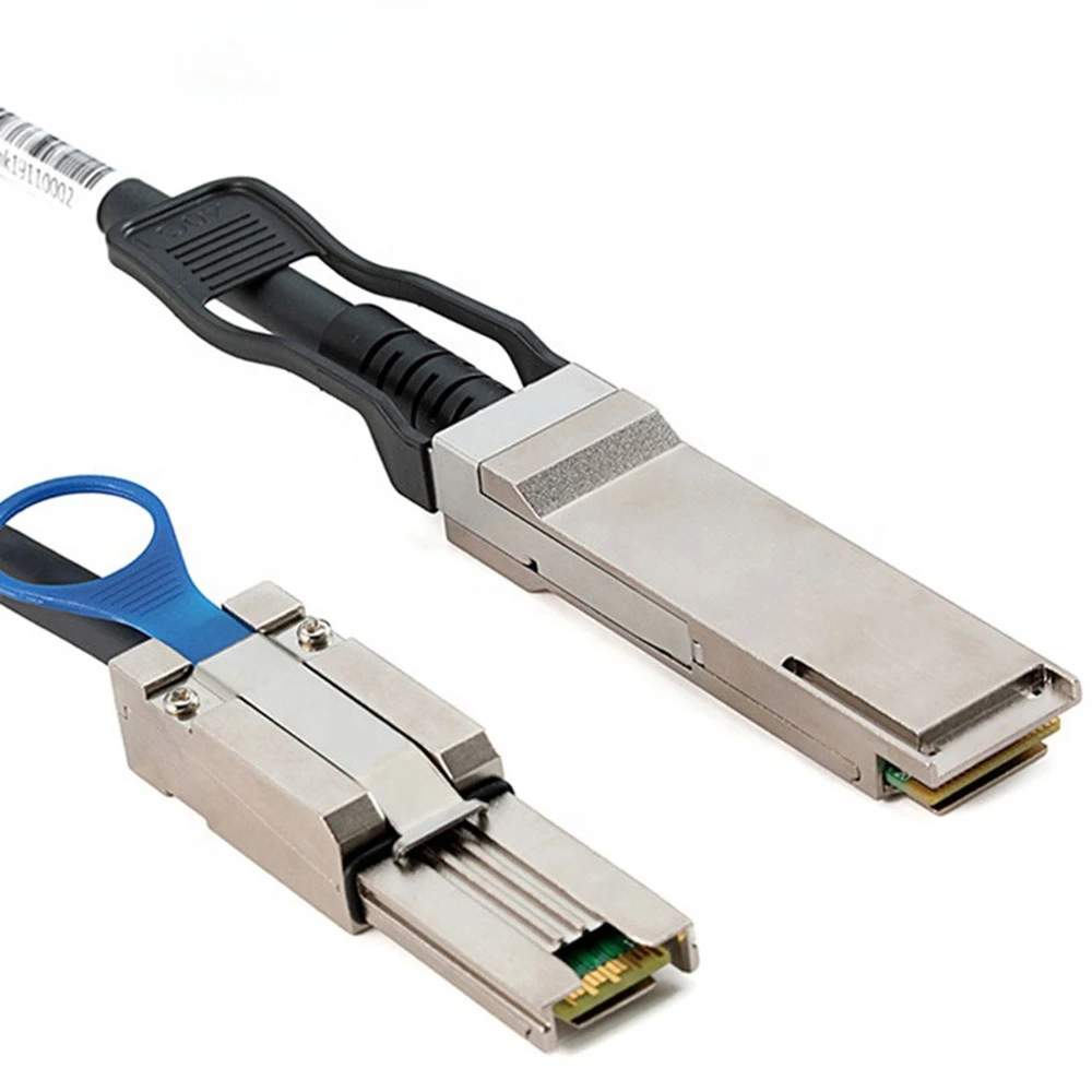 ADT-Link QSFP SFF-8436 إلى Mini SAS HD SFF-8088 تمديد كابل الناهض ل DS4243 DS4246 طول اختياري 0.5 متر 1 متر 2 متر 3 متر