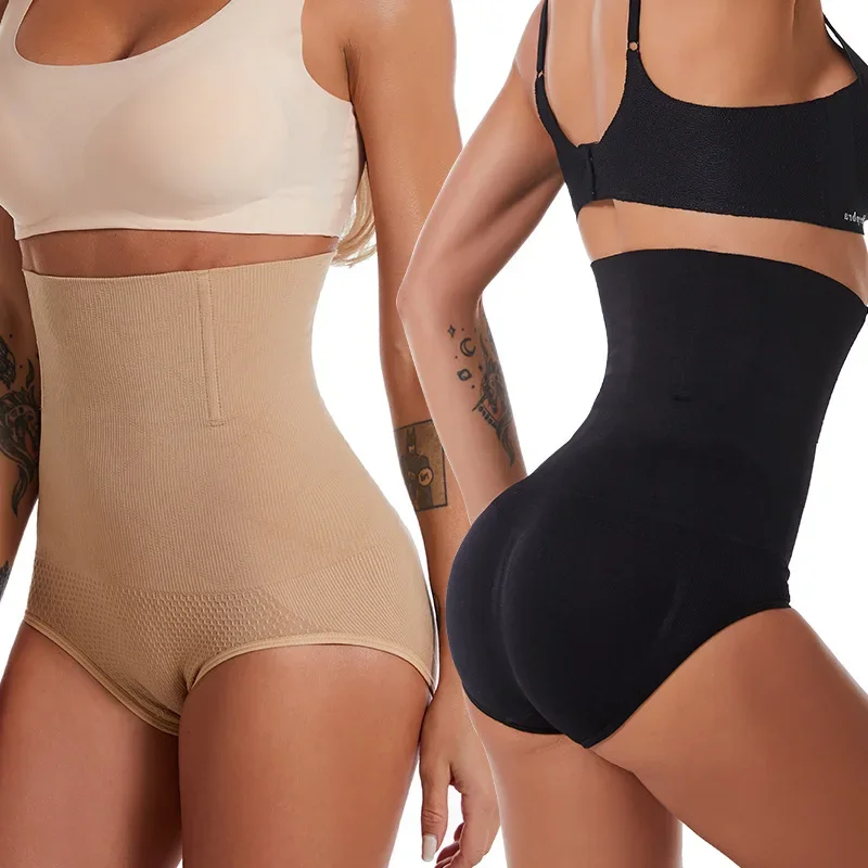 Calcinha de barriga sem costura para mulheres, cintura alta, roupas íntimas emagrecedoras, bainha, controle de barriga, calças modeladoras, cuecas levantadoras de quadril