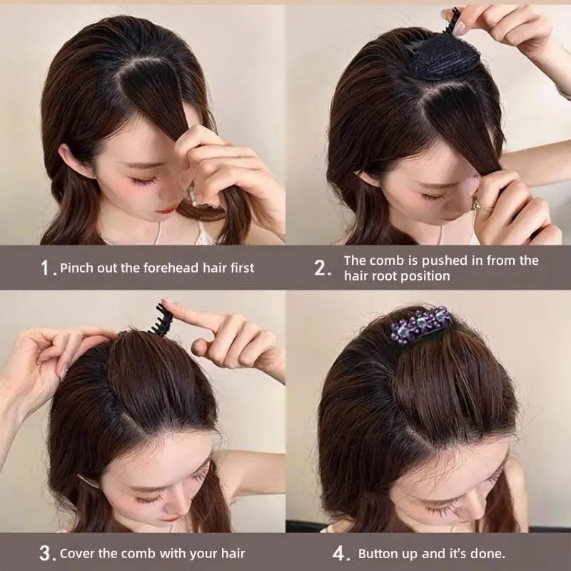 1 قطعة مشبك شعر إسفنجي منفوش غير مرئي خط شعر أمامي حجم قاعدة نفخة وسادة كعكة الشعر دبوس تصفيف الشعر #2