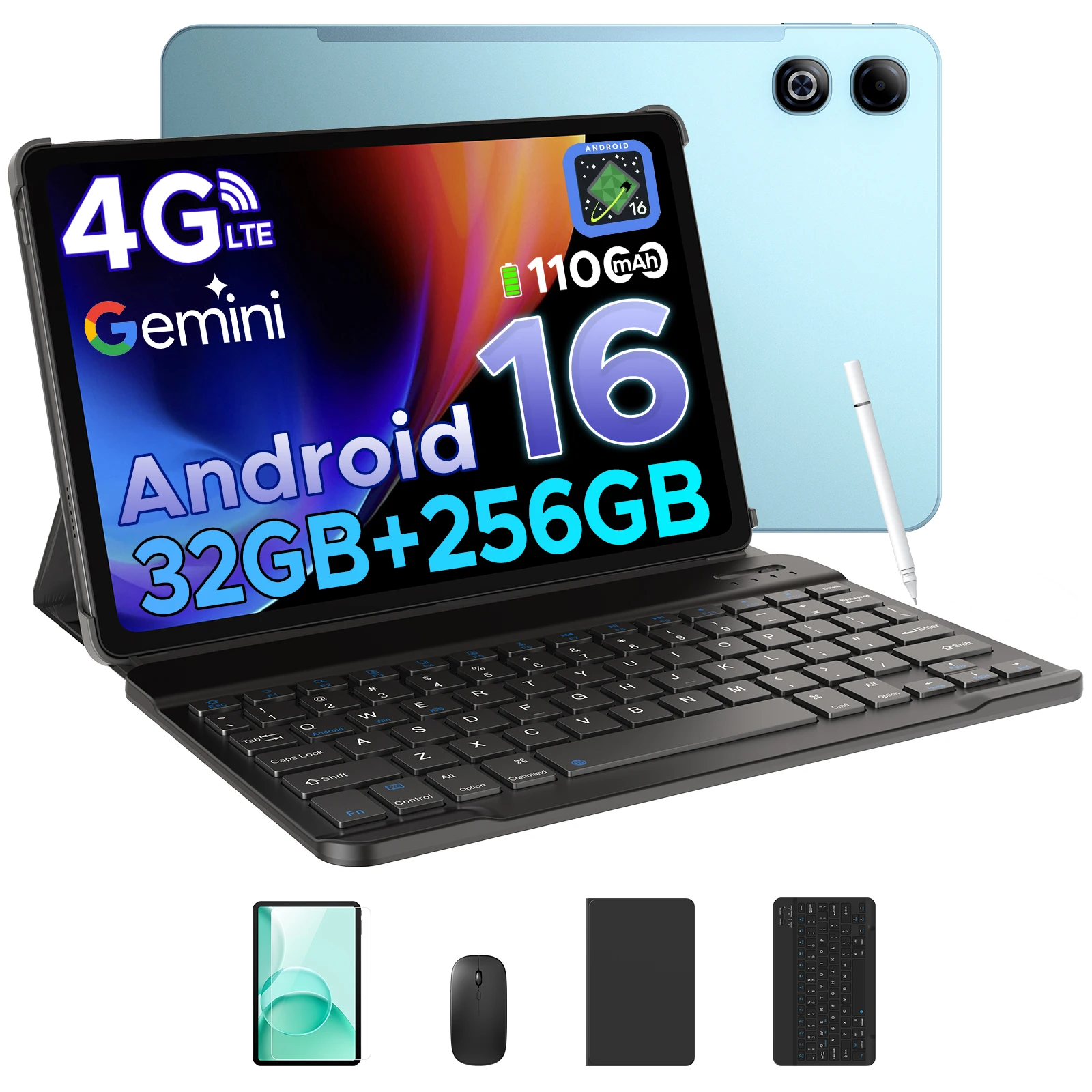 DOOGEE Tab G6 Max 2-in-1 Tablet PC Android 16 Gemini AI 13,4 inch 11000mAh Batterij 32GB(6+26) RAM 256GB ROM Widevine L1 Tablet PC 4G LTE