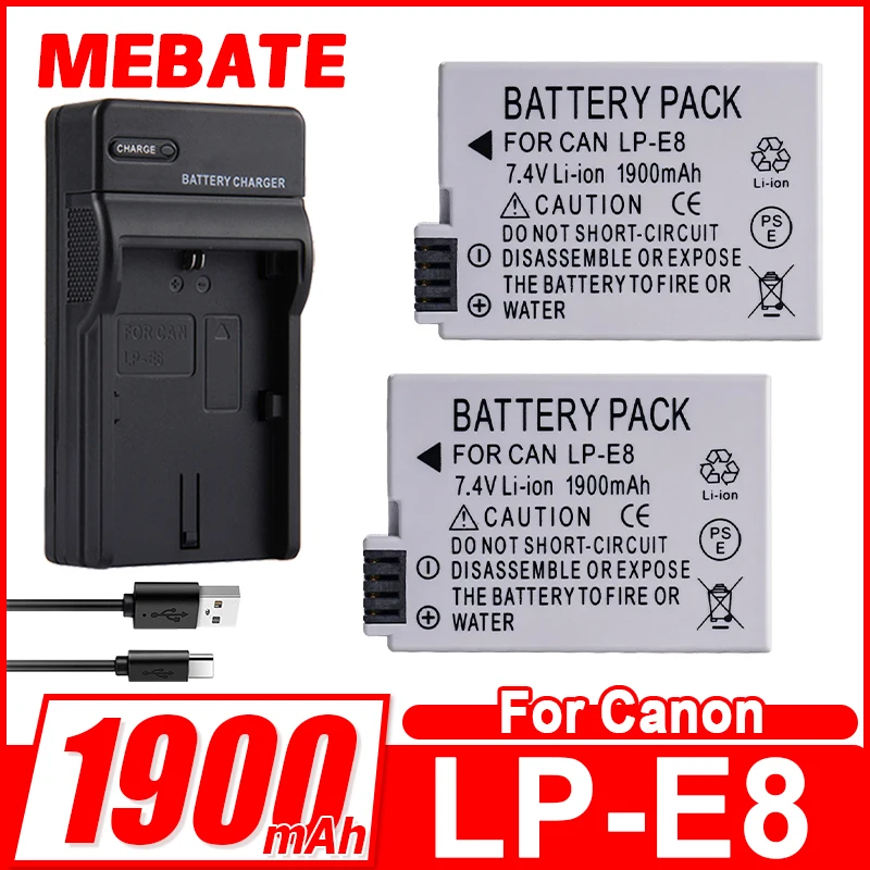 1900Mah 7.4V LP-E8 …