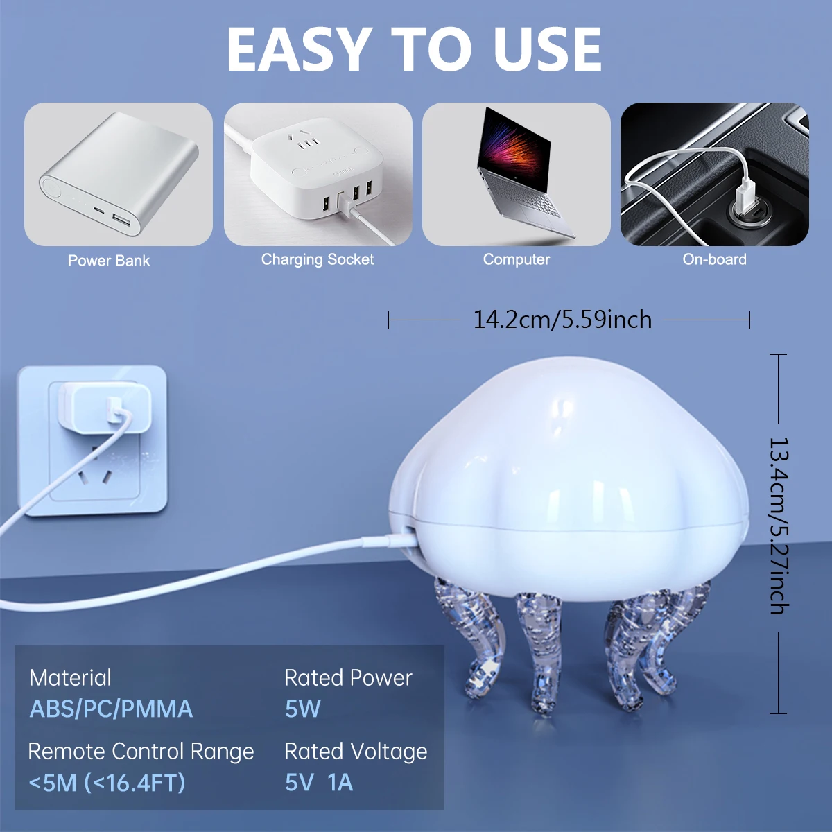 Lampada da notte con luce di proiezione natalizia con meduse con impostazione timer a 8 cambiamenti di colore per proiettore per decorazioni per feste, camera da letto