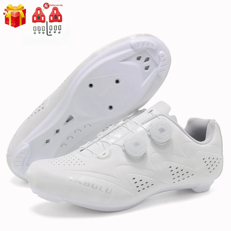

2026 Road Cycling Shoes Men's White Male Self-Locking Cleat Non-slip Speed Bicycle Shoes Women Spd Racing Sneakers Lightweight