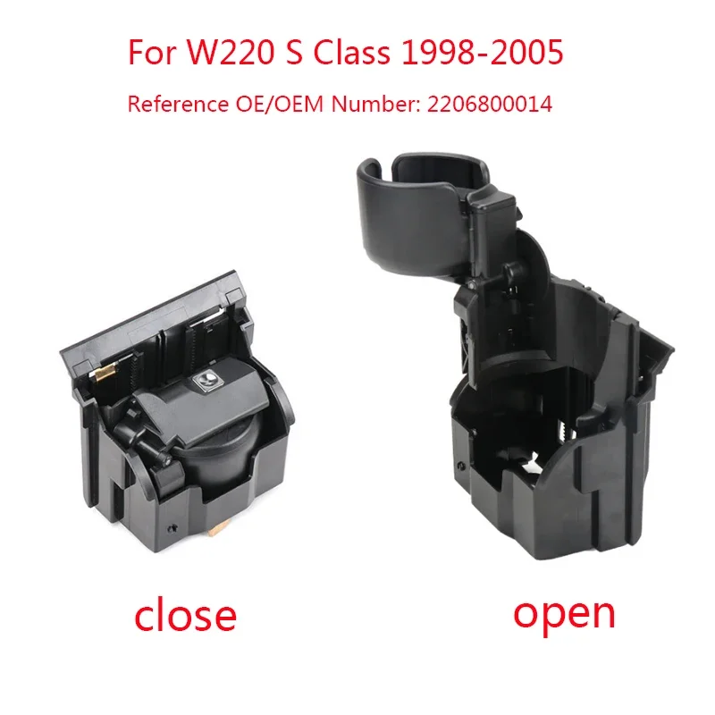For Mercedes W220 S Class S300 S400 S500 Car Center Console Drink Cup Holder Beverage Stand A2206800014 1998-2005