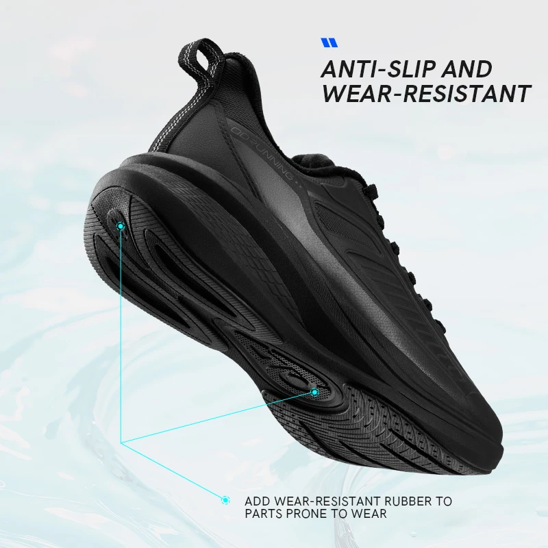 QIAODAN YUYI 4 الشتاء مقاوم للماء عدم الانزلاق احذية الجري الرجال 2025 امتصاص الصدمات خفيفة الوزن الصوف أحذية رياضية QXB023244007B