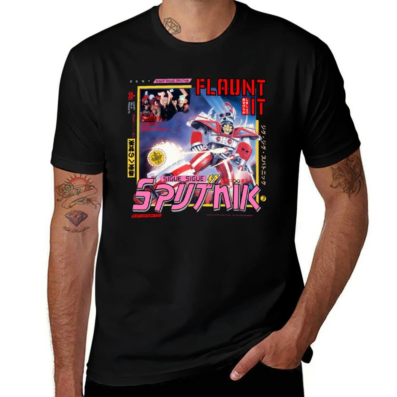 Sigue Sigue Sputnik - Flaunted T-Shirt Casual Streetwear Short Sleeve Tee T-Shirt