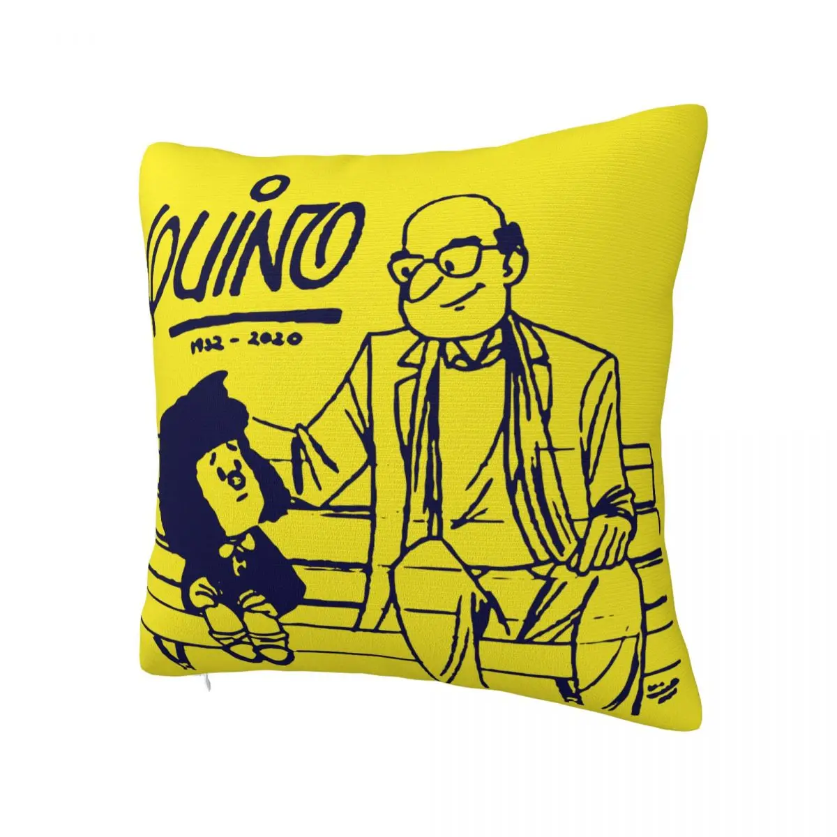 Quino Comic Mafalda Pillowcase Printed Fabric Cushion Cover Decorative World Peace Pillow Case Cover Home Zippered 40*40cm