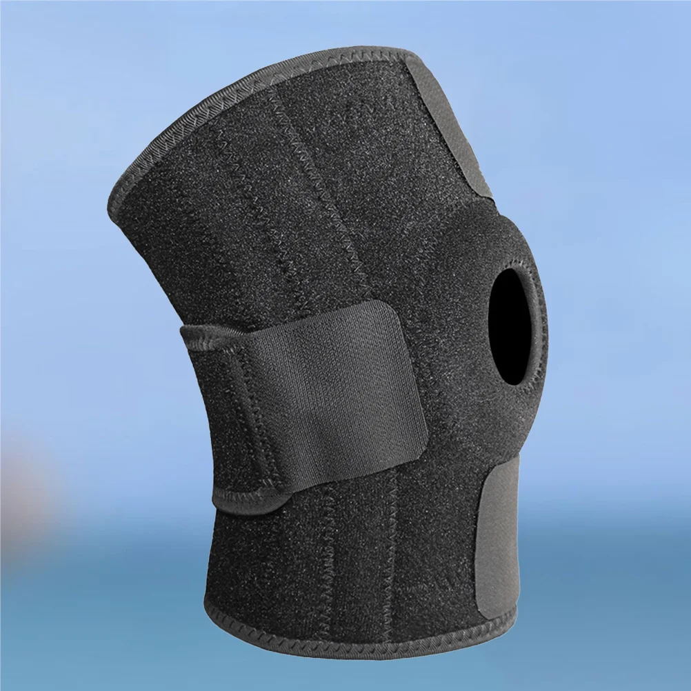 

1Pcs Knee Pad Breathable Sports Protective Gear 4 Springs Adjustable Hook Loop Outdoor Knee Support Climbing Running
