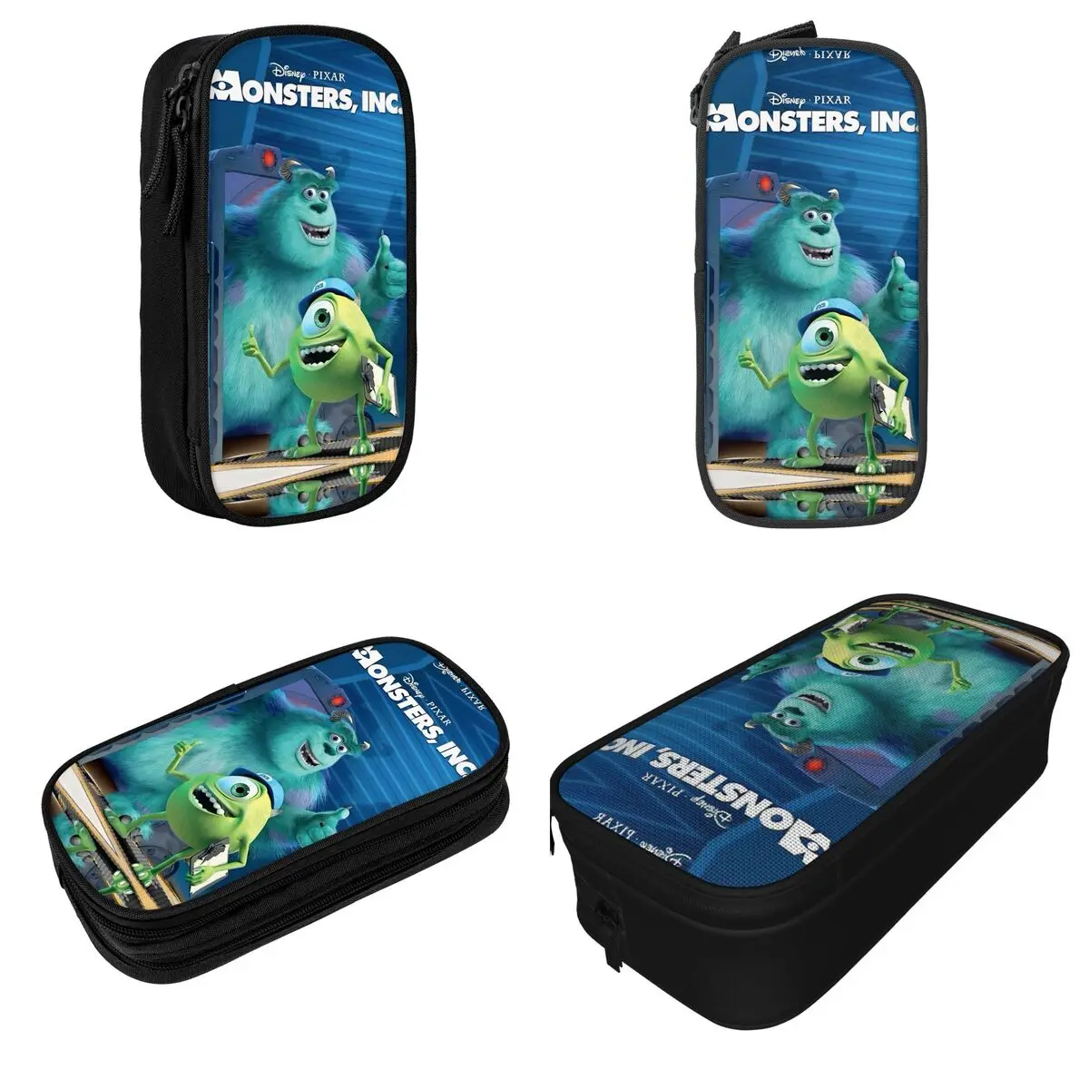 Monsters, Inc Cartoon Pencil Case Mike Wazowski James Sullivan Pen Box Bags Student Big Capacity Students School Pencil Pouch