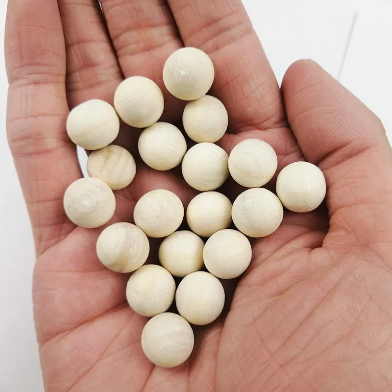 15/20/25/30/35/40mm Natural Wooden Ball Round Spacer Wood Beads for Jewelry making bracelet Crafts DIY Findings No Hole