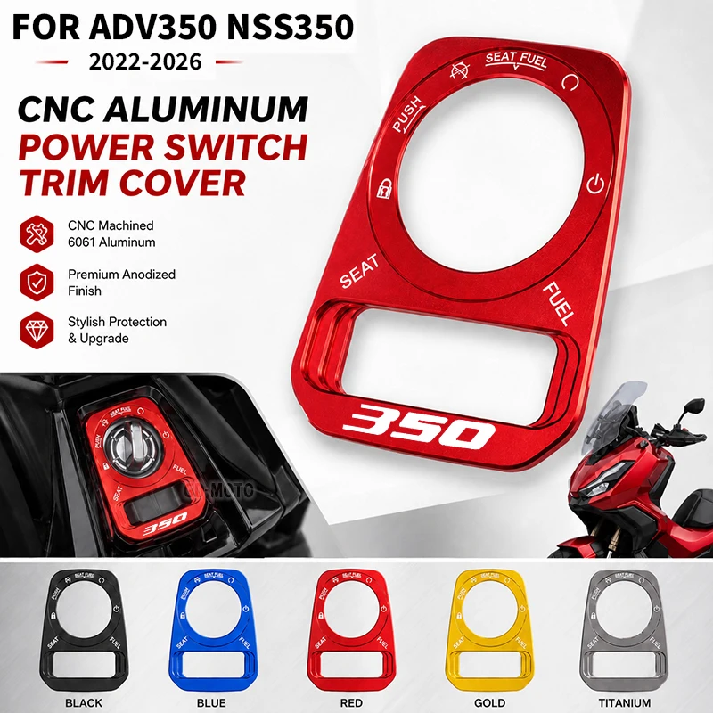Motorcycle Ignition Switch Cover Electric Door Lock Button Cover Protector For HONDA ADV350 ADV 350 FORZA350 NSS350 2022-2026