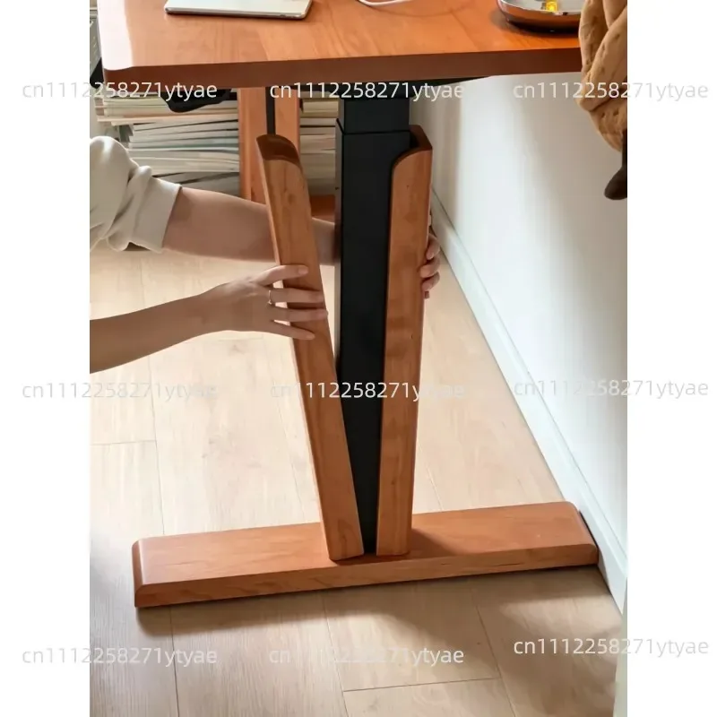 Lifting table all-inclusive solid wood magnetic leggings anti-collision household computer desk desk accessories removable
