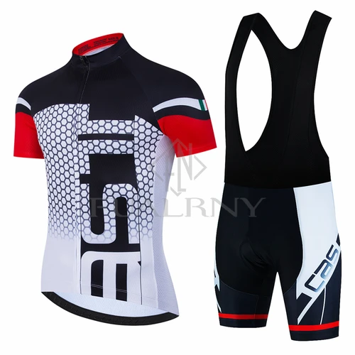 Nuevo Conjunto de Jersey de Ciclismo de verano, Ropa de Ciclismo de manga corta para hombre, uniforme para bicicleta de montaña, Maillot, Ropa de Ciclismo, pantalones cortos con pechera