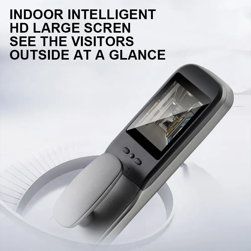 Tuya Smart Door Lock Camera Monitor, Senha de Impressão Digital Inteligente Biométrico, Chave Eletrônica, IC APP Desbloquear