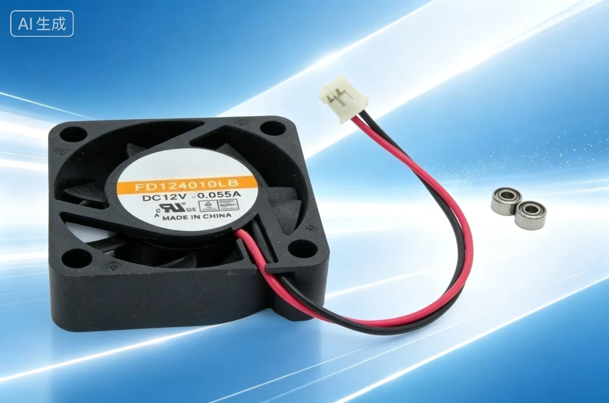 2PCS Silent Set‑Top Box Cooling Fan For Y.S.TEC FD124010LB 4010 4CM 12V 0.055A