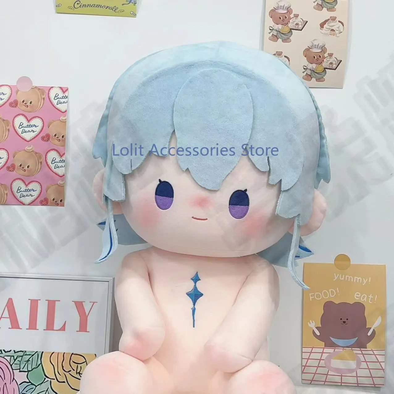 Game Wuthering Waves The Shorekeeper WuWa Cosplay Outfit Sitting Posture Plush Pillow 40CM Figure Plushie Cushion Christmas Gift