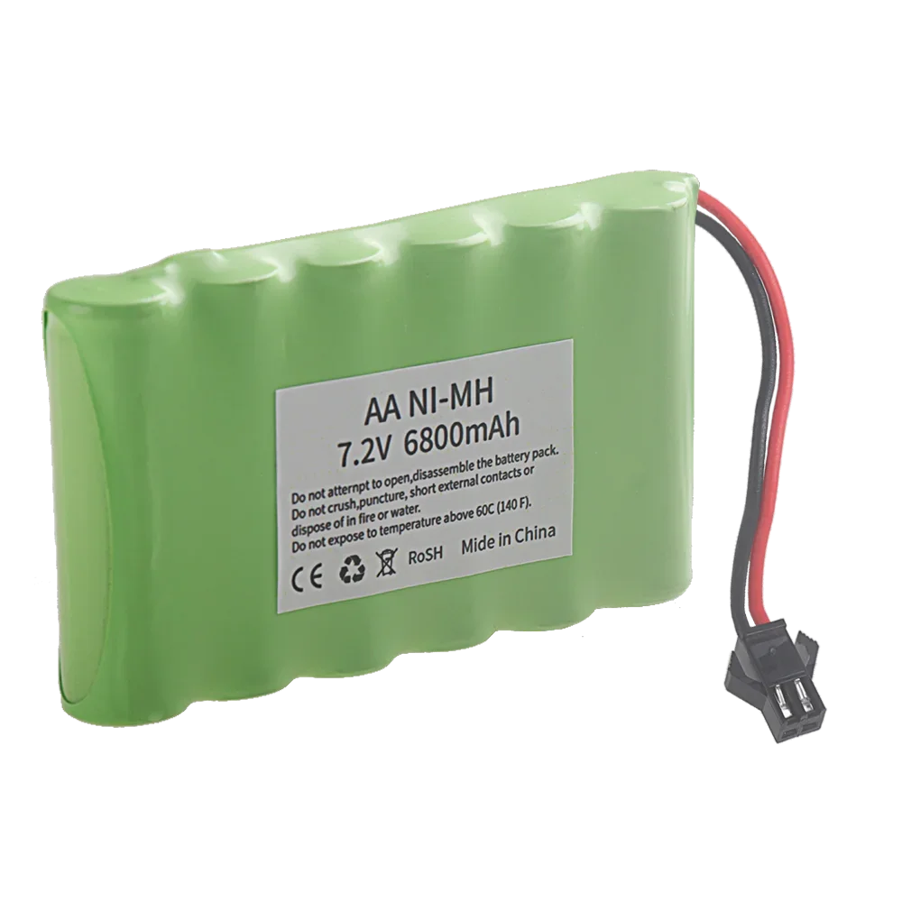 7.2 فولت 700/1400/2800/3000/5000/6800 مللي أمبير بطارية ni-mh لألعاب التحكم عن بعد سيارة كهربائية 7.2 فولت AA ni-CD بطارية SM تاميا التوصيل