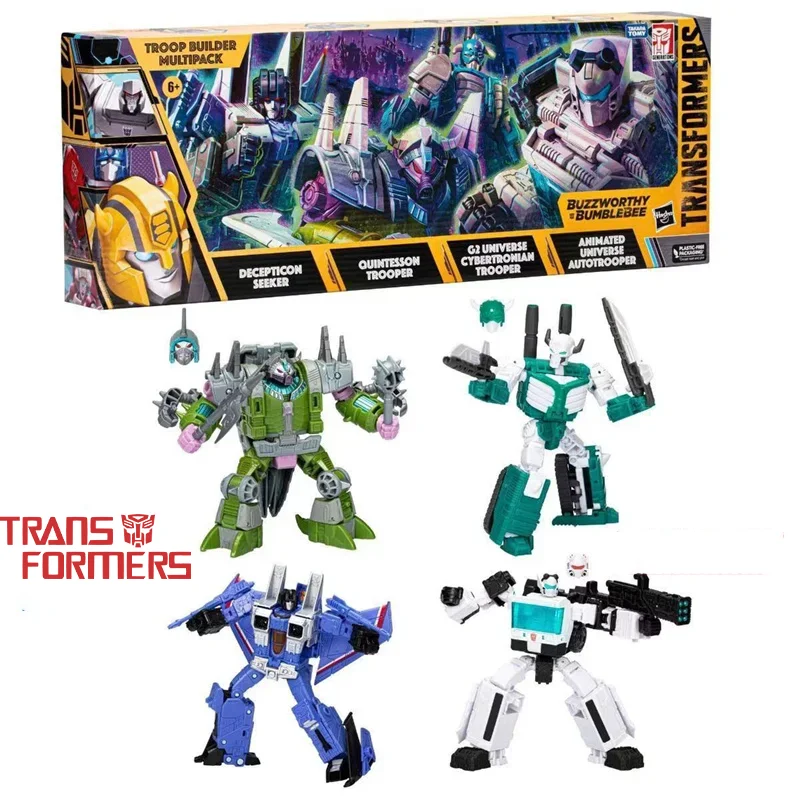 [ in Stock]Hasbro Transformers' Much-anticipated Bumblebee Builds An Elite Army Action Figure Multi-piece Set  Action Figure New