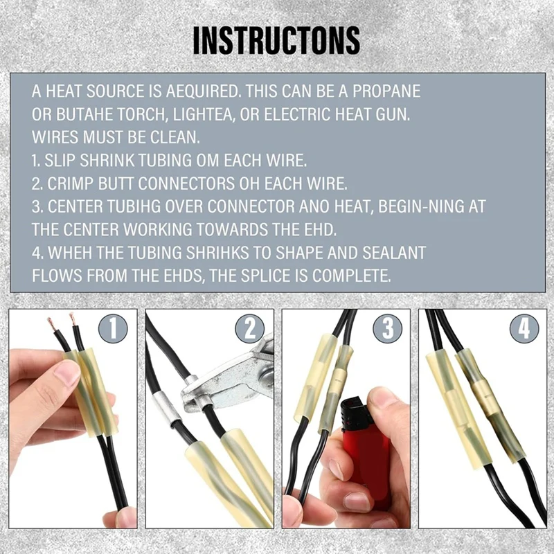 3Pcs Underground Splice Kit 3 A3C Submersible Pump Line Splice Kit For 10 12 14AWG With 10 Clear Double Wall Heat Shrink