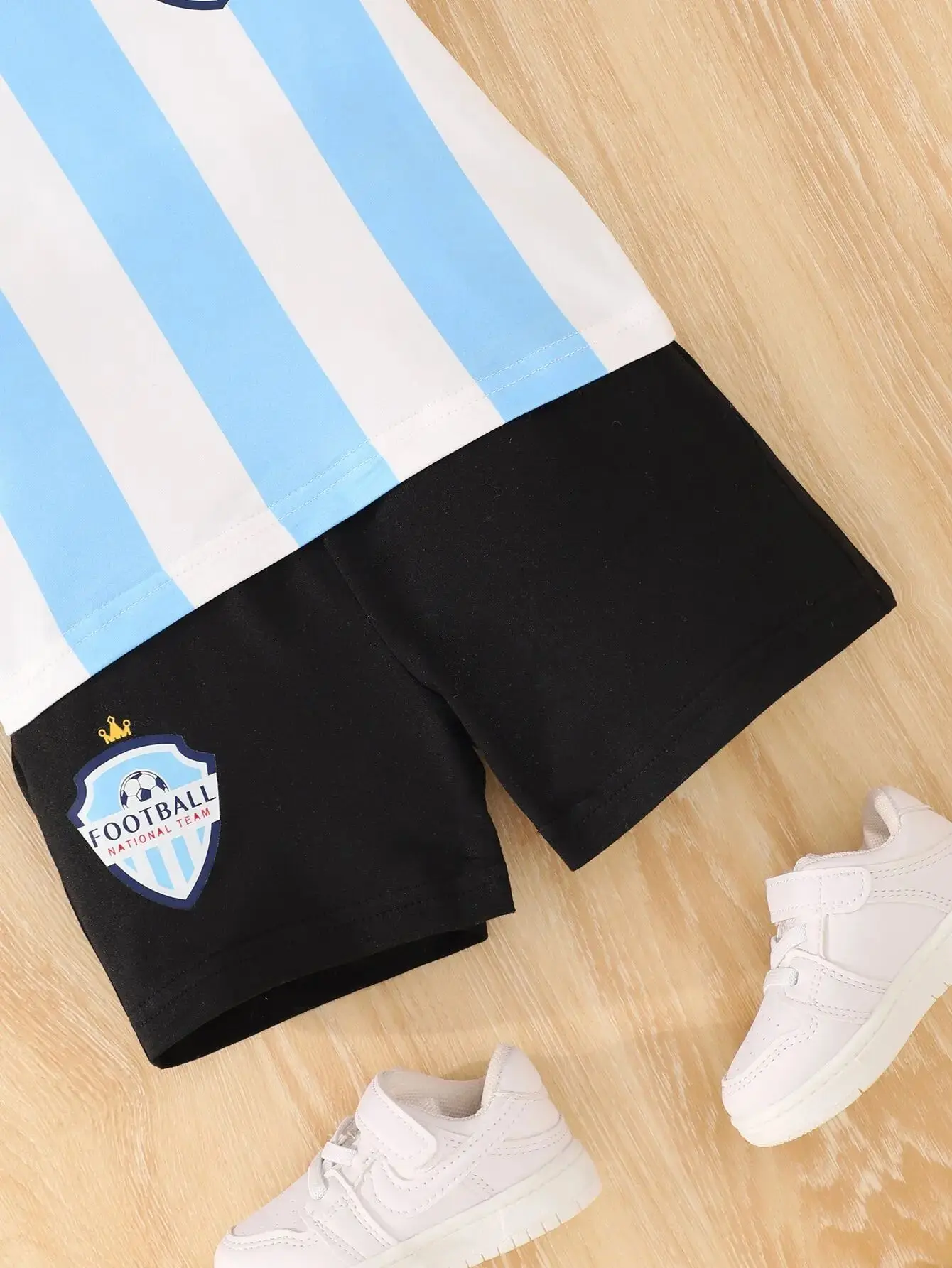 مجموعة أطفال صيفية جديدة لعام 2025 قمصان ميسي و رونالدو صيفية ثلاثية الأبعاد مطبوعة للأطفال مجموعة تدريب كرة القدم للأولاد قابلة للتنفس ماصة للعرق spo #5