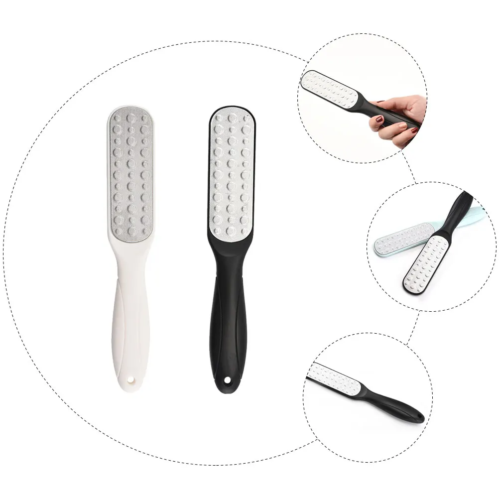 2pcs Dual-Sided Foot File Handheld Pedicure Tool For Feet Dead Skin Removal Foot Care Rasp Scrubber Nail Care Tools