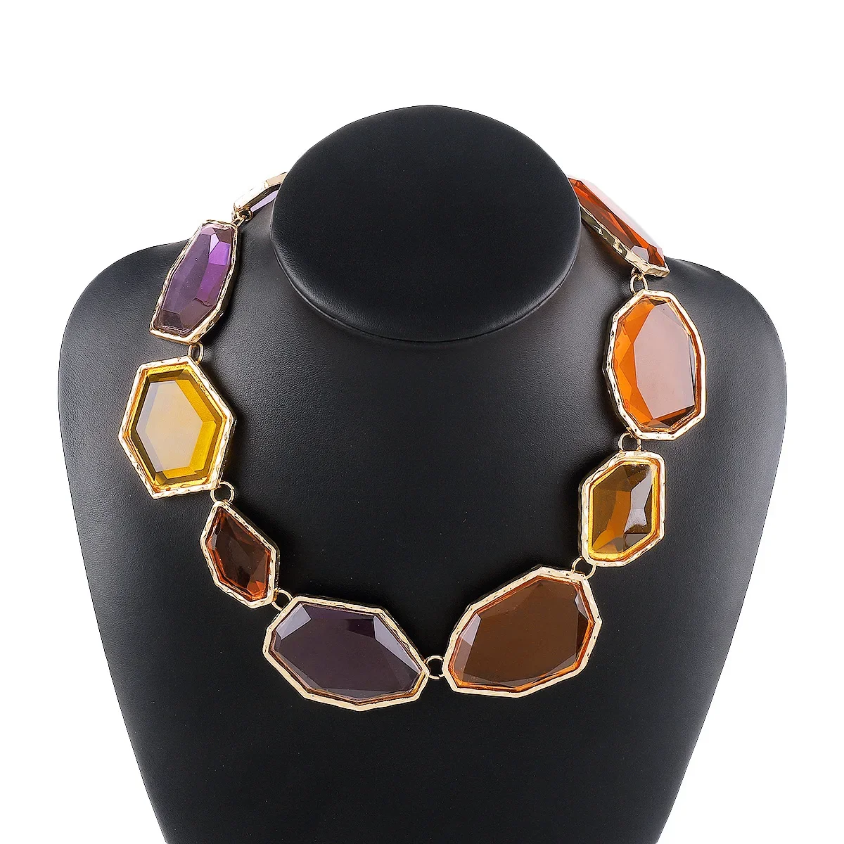 New Irregular Geometry Transparent Resin Necklace Women\'s Elegant and Cute Sweater Chain Banquet Jewelry Accessories