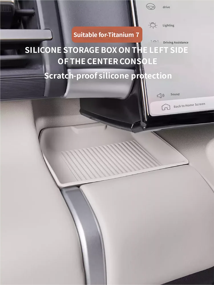 Silicone Pad For Steering Wheel For BYD Leopard 7 Titanium 7 2025 2026 Car Modification Accessories Central Control Storage Box