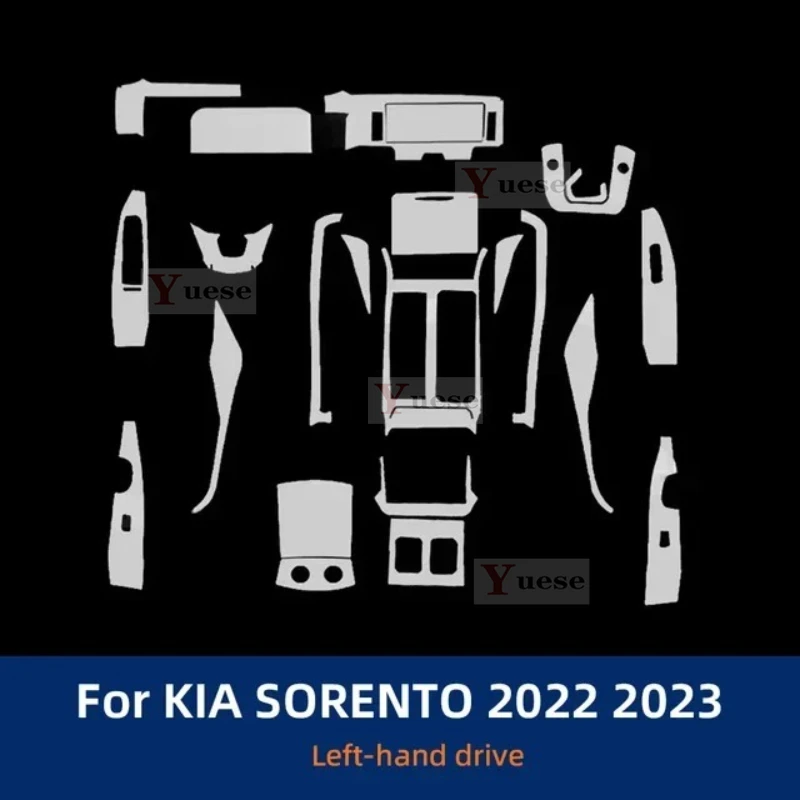 

Для Kia Sorento 2022 2023, защита от царапин, салон автомобиля, центральная консоль, приборная панель, защитная пленка из ТПУ, наклейка против царапин