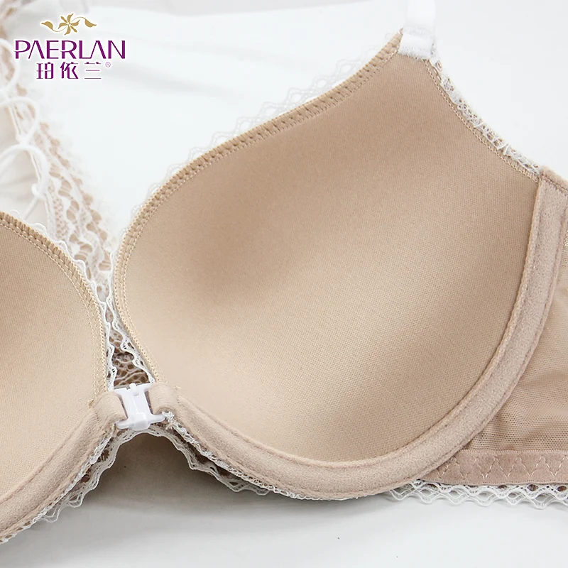 PAERLAN-Front Buckle Bra sem suporte de aço, três quartos Cup, sexy beleza volta, personalidade confortável