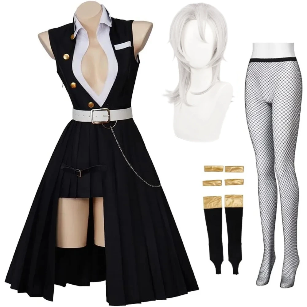 

Аниме Uzui Tengen Himejima Gyomei Косплей Костюм Звук Дыхание Женское Сексуальное Платье Парик Кимоно Костюм Хэллоуин