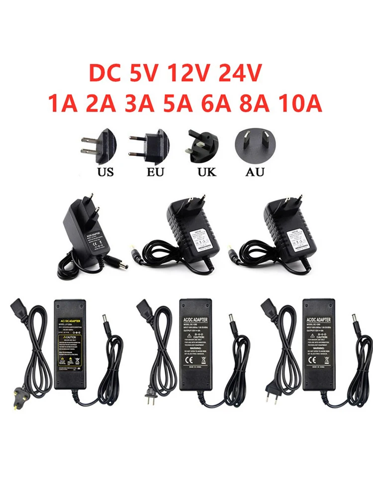AC 220V zu 5V 12V 24V Netzteil Adapter 1A 2A 3A 5A 6A 8A 10A Ladegerät Universal Schaltnetzteil Adapter 5 12 24 V Volt