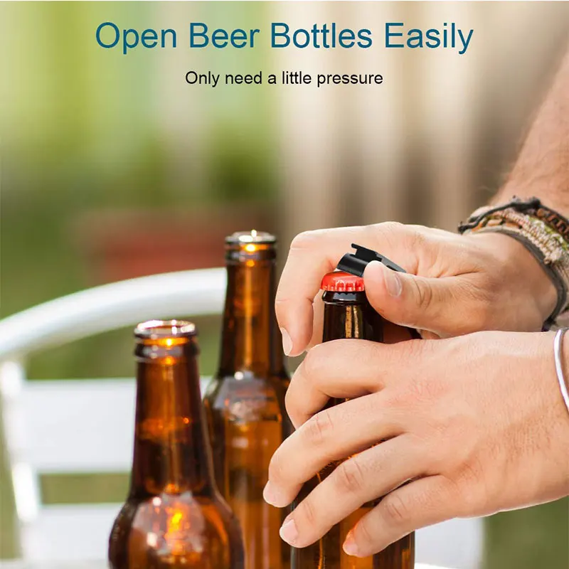 Colored Bottle Opener Keychain Metal Beer Beverage Can Opener Keychain Aluminum Practical Flat Bottle Opener