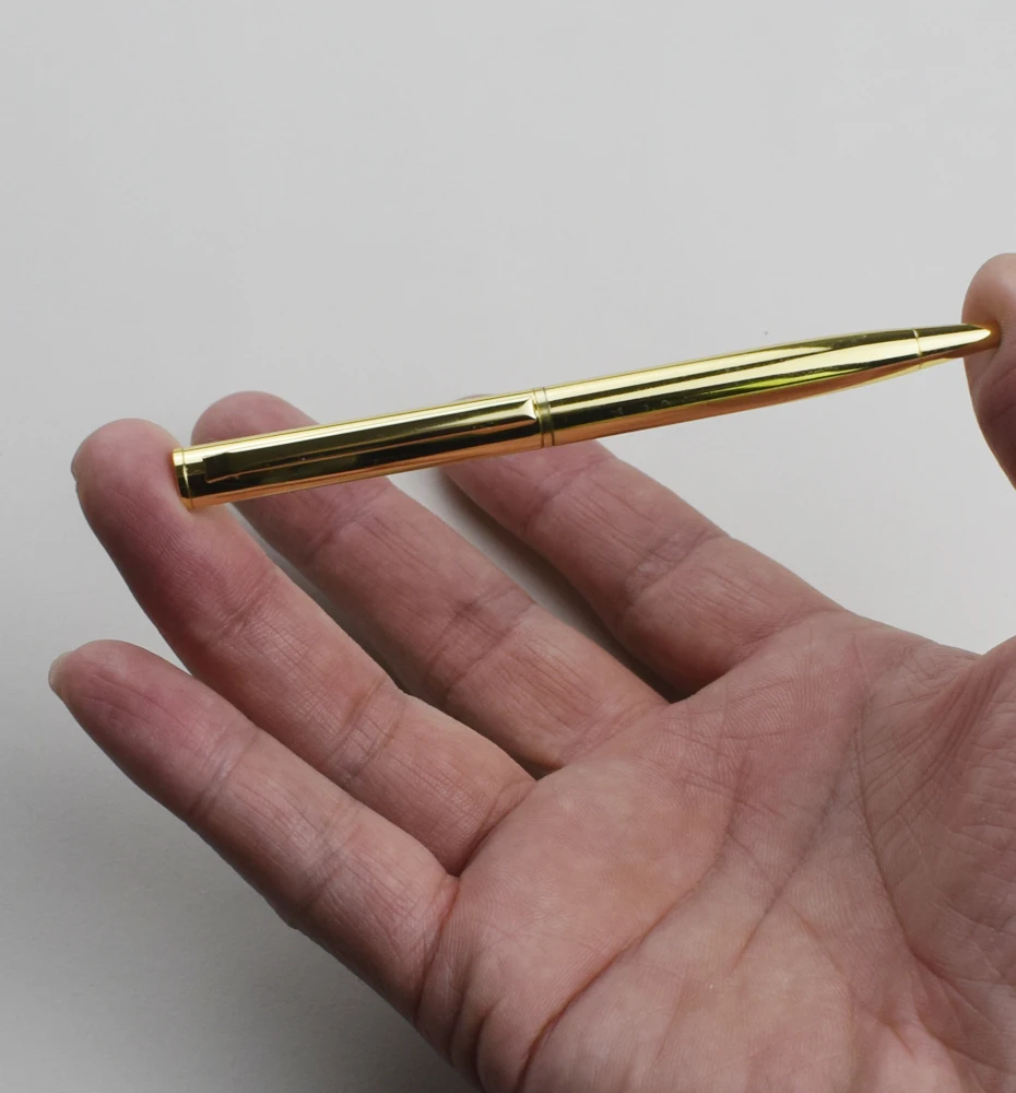 Goldener Metall-Kugelschreiber, 0,7 mm, schwarze Tinte, Nachfüllung, rotierender Stil, Signatur-Kugelschreiber, Büro, Schreibwaren, Schulbedarf – Detail 5