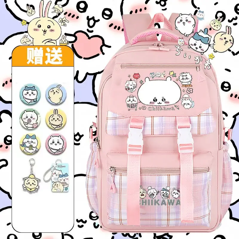 Cartoon Anime Chiikawa Schoolbag Pupil Backpack Cute Simple Lightweight Children's Reduce pressure backpack New semester gifts