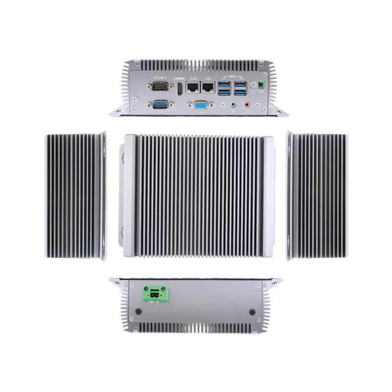 Industrial-grade fanless embedding, industrial control host, dual network ports, dual serial ports, wide