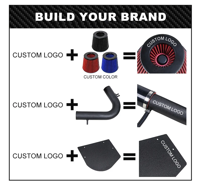 Custom Logo Air Intake System for 2021+   G80 G82 M3 M4 Competition S58 3.0T Black Cold Air Intake