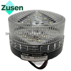 Zusen TB35-W 12v 24v 110v 220v White Security Alarm Strobe Signal Warning Light Small Flashing LED Lamp