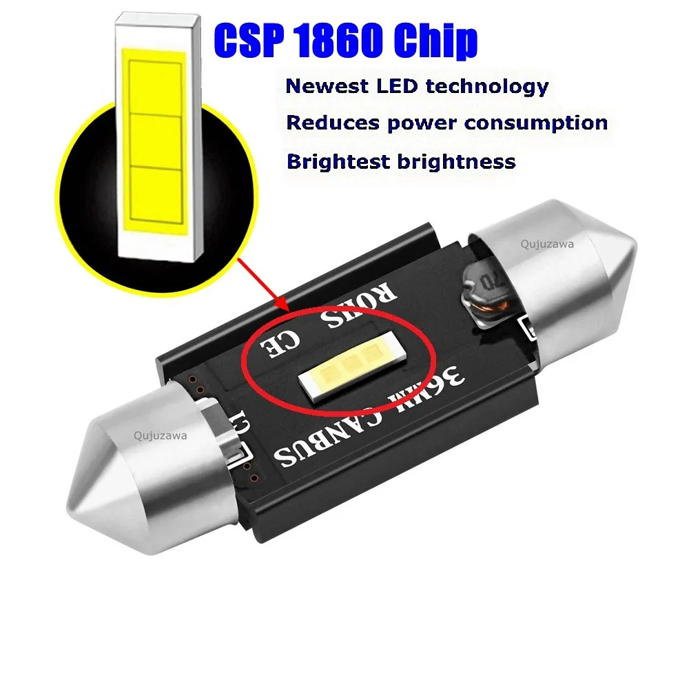 

New Festoon CSP LED Bulbs 31mm 36mm 39mm 41mm Super Bright Car Dome Light Canbus No Error Auto Interior Reading Lamps