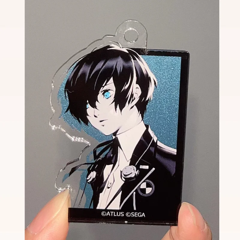Yuuki Makoto acrylique porte-clés Action Fingure Anime PERSONA3 jouets Fingure sac décoration porte-clés enfant aveugles boîtes cadeau noir blanc