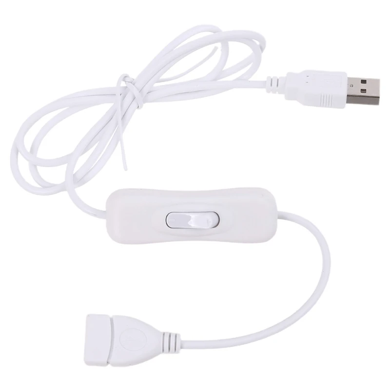 Portable Safe Cord USB 2.0 White Extension Cable with Table Lamps/ Fans / Led Lights