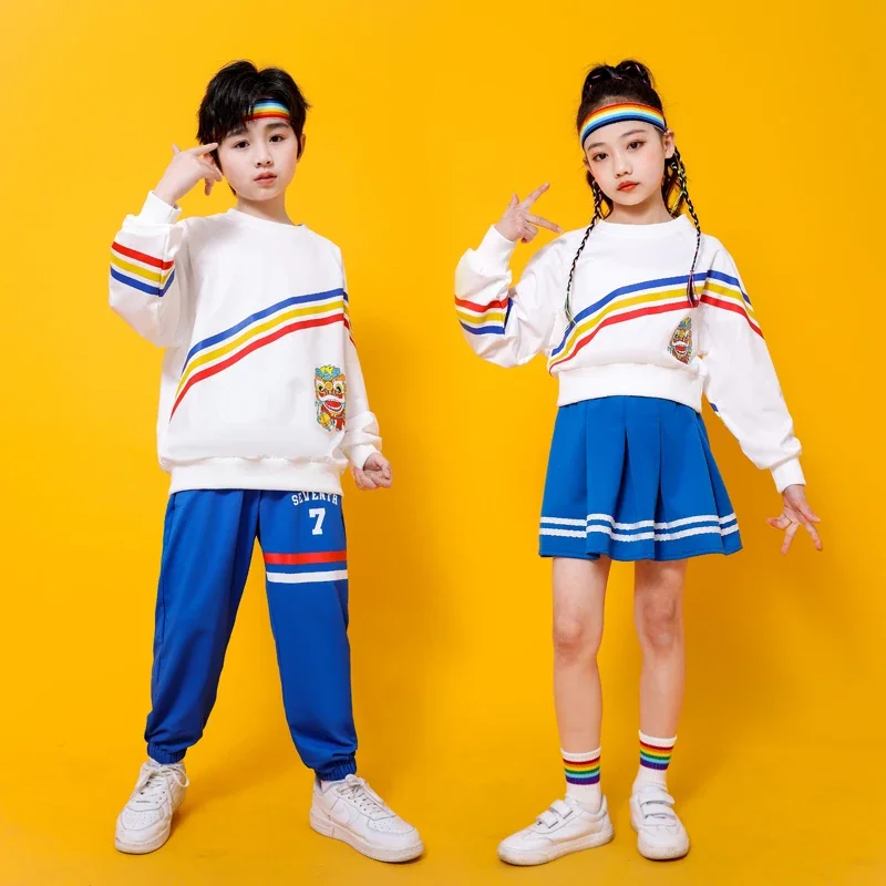 Children's cheerleading performance uniform, class uniform, one set of cheerleading exercise uniform