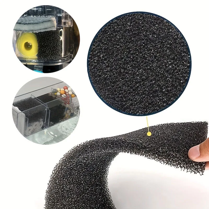 

Aquarium Biochemical Sponge Accessories Practical Decoration Cotton Aquarium Filter media Fish Tank Pond Black Foam sponge Tank