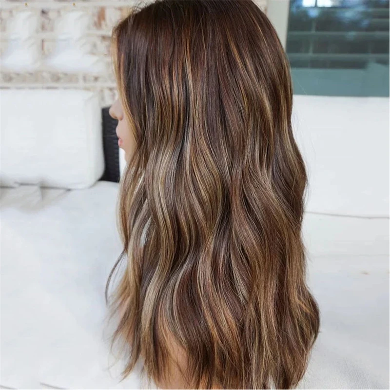 Caramel Balayage Glueless Luxury HD Lace Wig for Women Hair Loss Natural Hair Synthetic Lace Front Wig 2026 Cheap Lace Wigs Sale