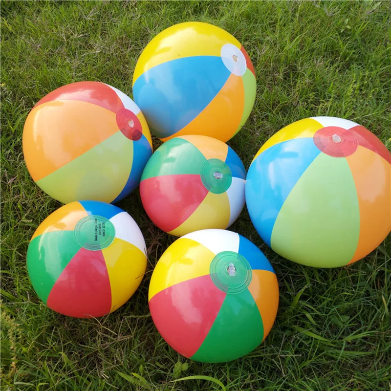 Children Toys Colorful Inflatable PVC Beach Ball Swimming Pool Party Water Game Balloons Beach Sport Ball Wrist Exercise Toys