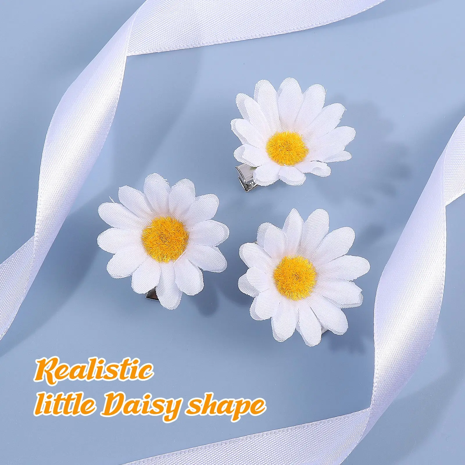 10pcs Daisy Hair Clips Sunflower Fresh Hair Barrettes Clips for Ladies Girls Wedding Party Decoration Hair Styling Accessories