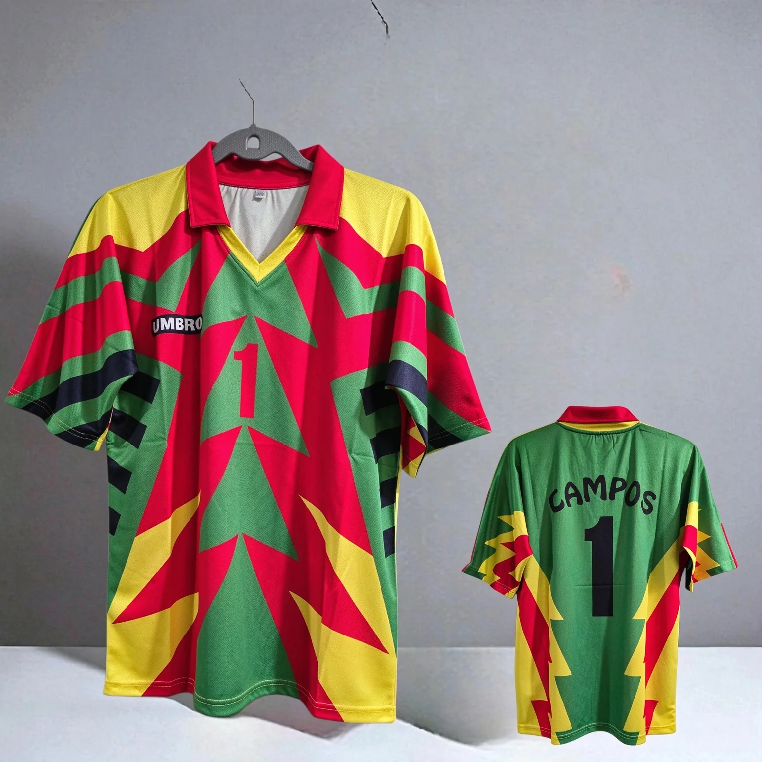 El Brody Jorge Campos Retro Flamboyant Football Jersey Shirt, Sports Fashion Tshirt, Breathable Quick Drying Sweatshirt Jersey
