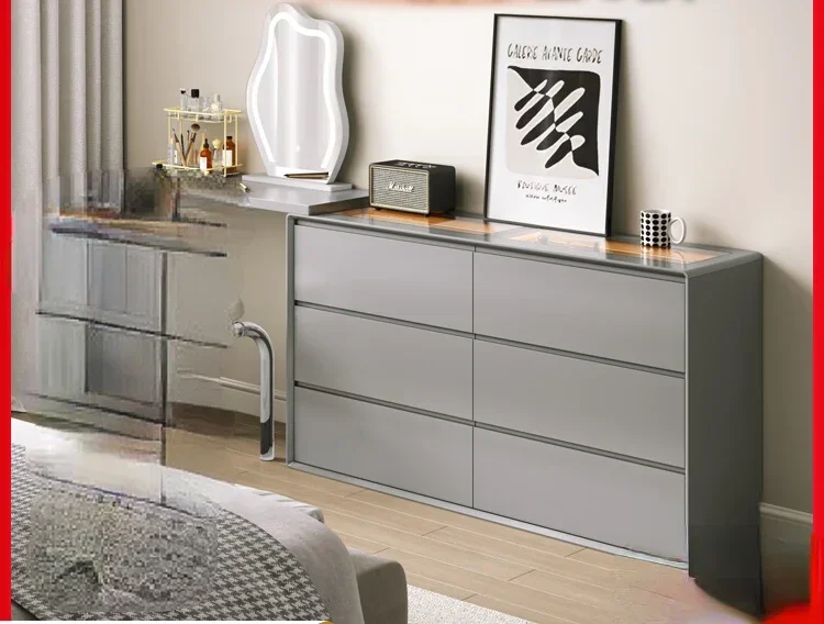 Dresser, cupboards, integrated bedroom, advanced feeling, locked storage.