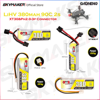GAONENG GNB LiHV 2S 7.6V 380mAh 90C XT30 Ph2.0 3Pin Light Weight Long Fly Times Lipo HV Battery for RC FPV Racing Drone BetaFPV